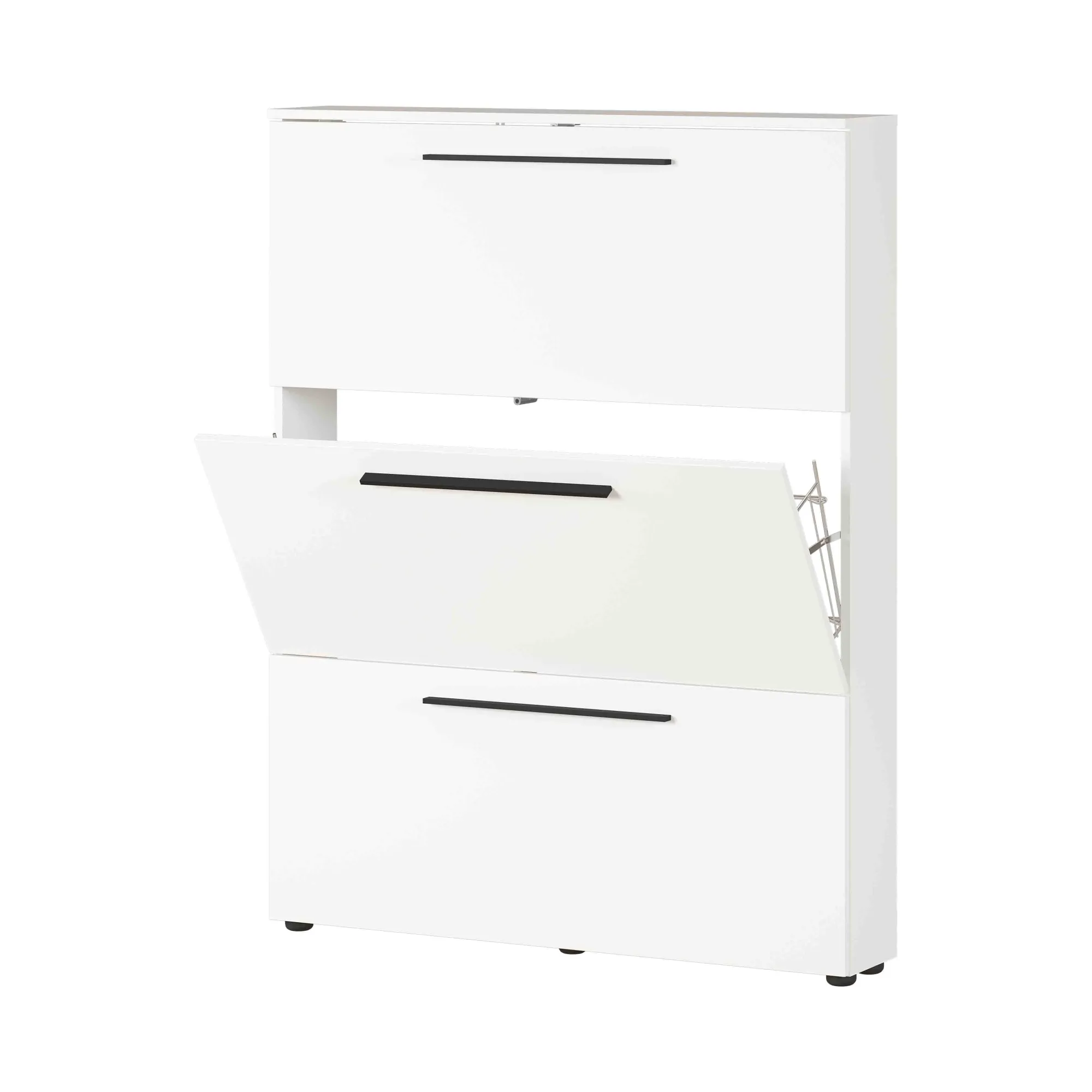 Schoenenkasten^Huisenthuis Schoenenkast Nicole 100×131 cm Wit