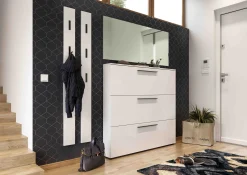 Schoenenkasten^Huisenthuis Schoenenkast Nicole 140×131 cm Wit