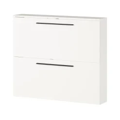 Schoenenkasten^Huisenthuis Schoenenkast Nicole 100×85 cm Wit