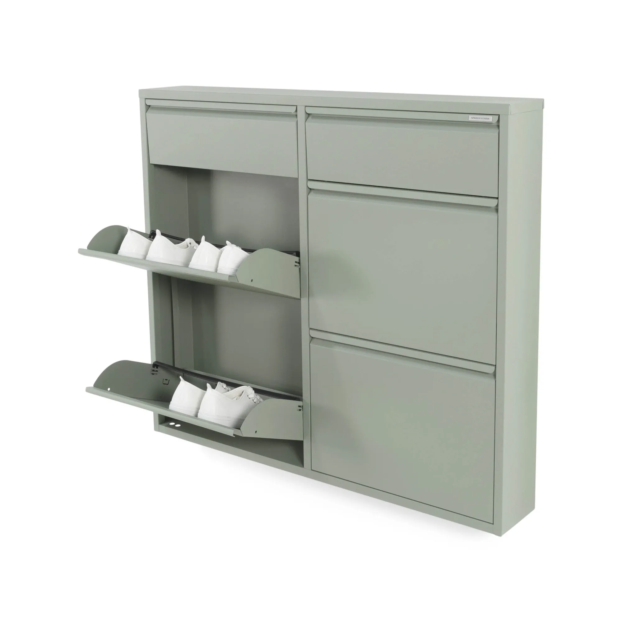 Schoenenkasten^Huisenthuis Schoenenkast Oscar-6 Groen