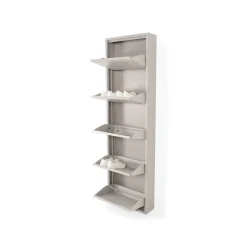 Schoenenkasten^Huisenthuis Schoenenkast Oscar-5 Taupe