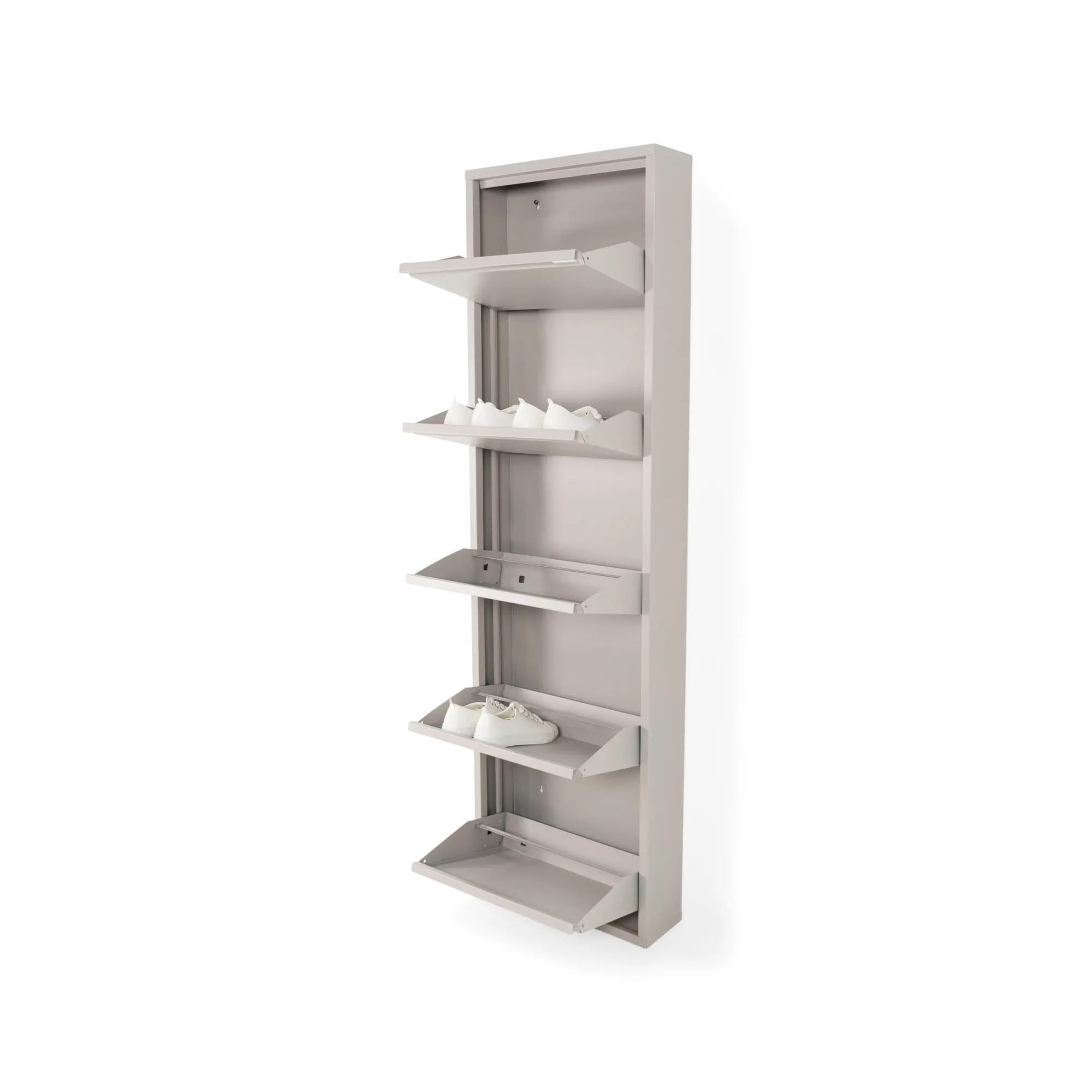 Schoenenkasten^Huisenthuis Schoenenkast Oscar-5 Taupe