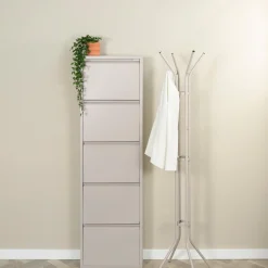 Schoenenkasten^Huisenthuis Schoenenkast Oscar-5 Taupe