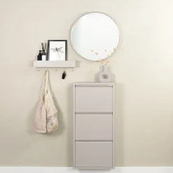 Schoenenkasten^Huisenthuis Schoenenkast Oscar-3 Taupe