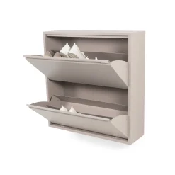 Schoenenkasten^Huisenthuis Schoenenkast Oscar-2 Taupe