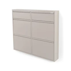 Schoenenkasten^Huisenthuis Schoenenkast Oscar-6 Taupe