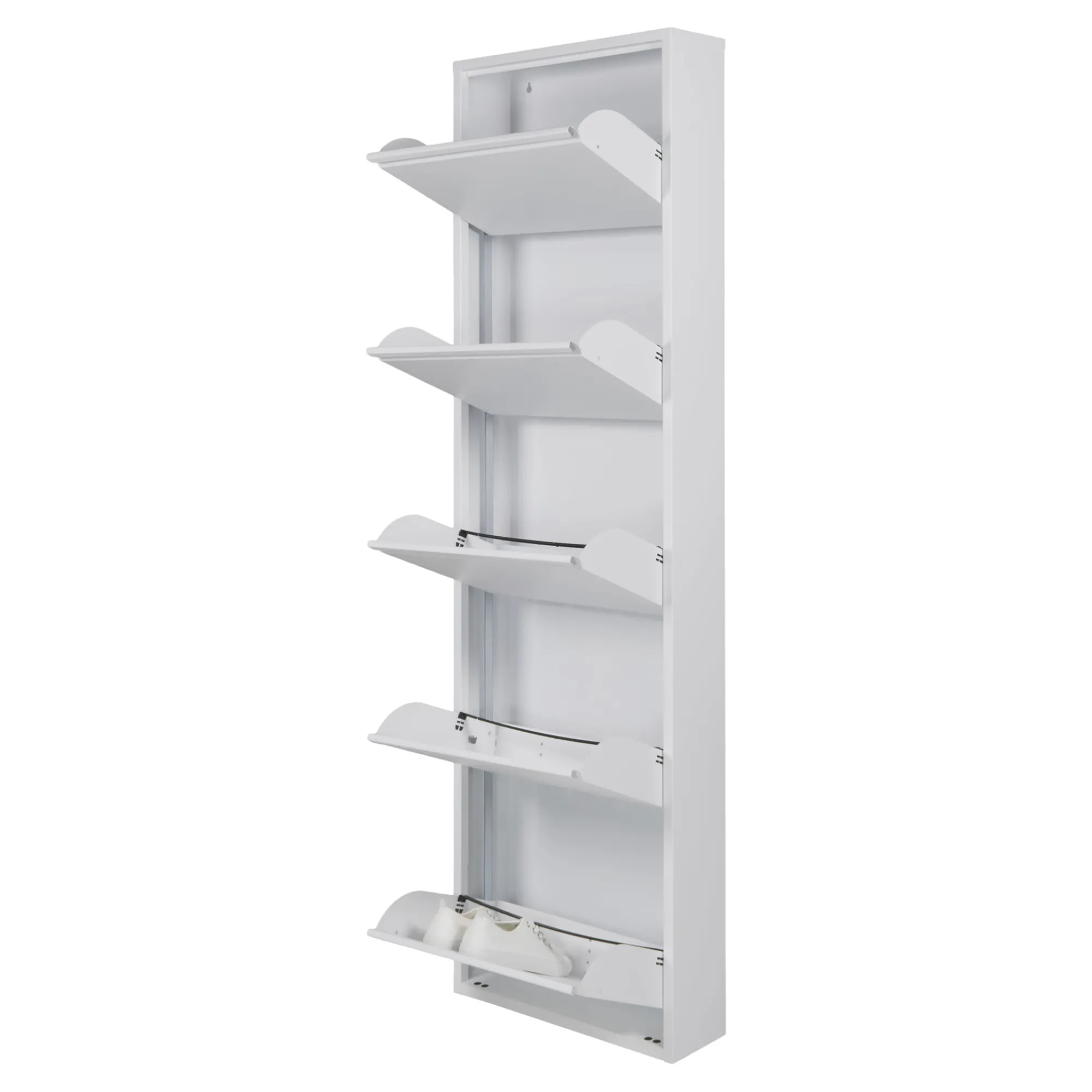 Schoenenkasten^Huisenthuis Schoenenkast Oscar-5 Wit