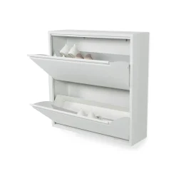 Schoenenkasten^Huisenthuis Schoenenkast Oscar-2 Wit