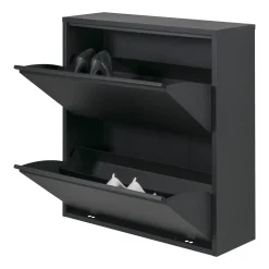 Schoenenkasten^Huisenthuis Schoenenkast Oscar-2 Zwart