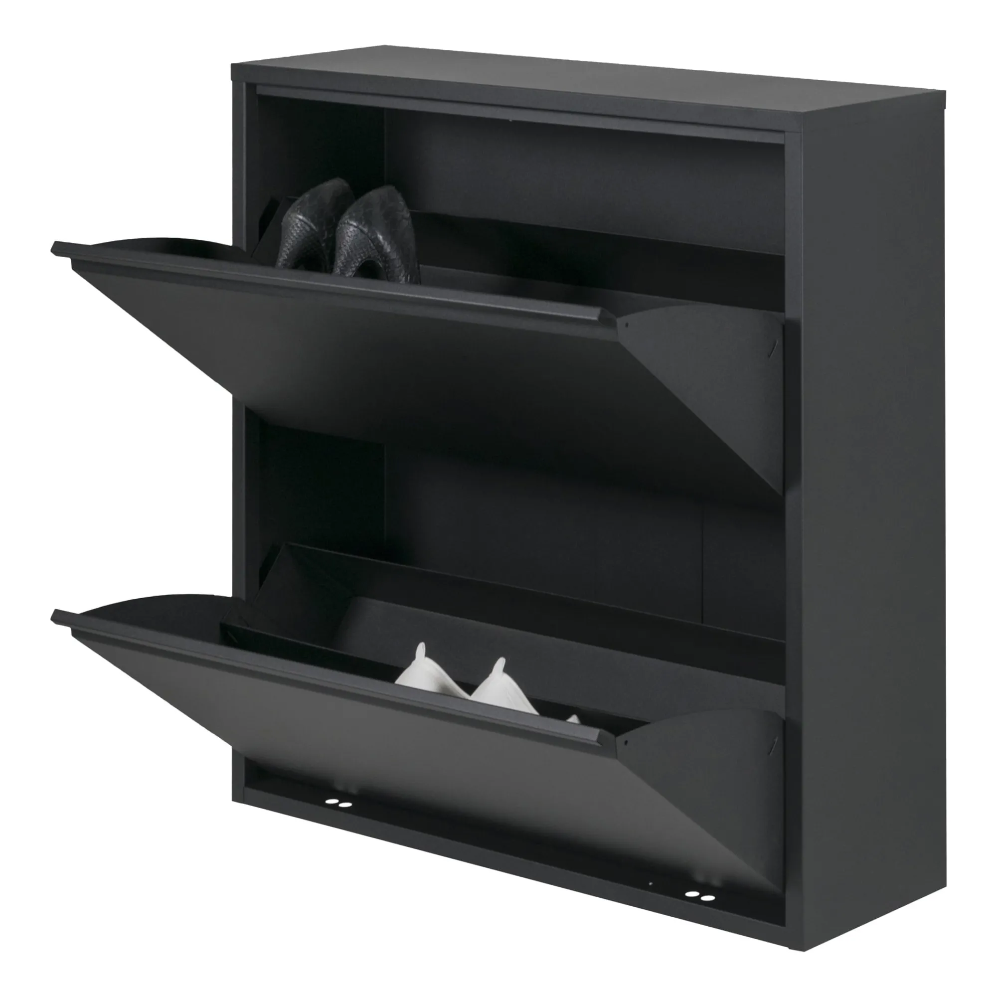 Schoenenkasten^Huisenthuis Schoenenkast Oscar-2 Zwart