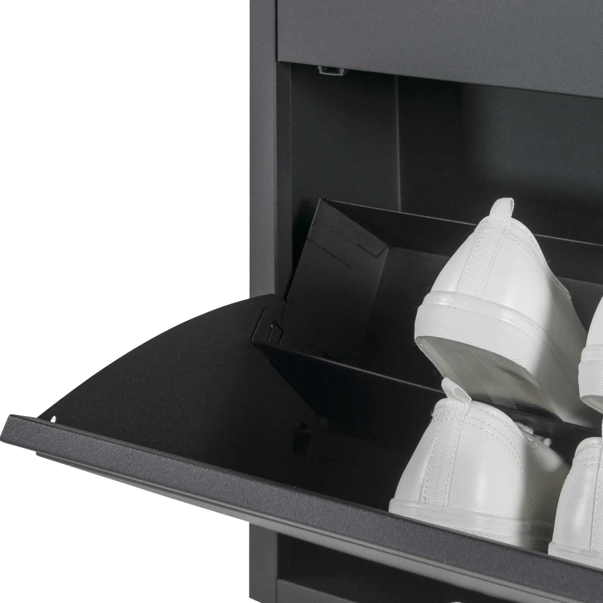 Schoenenkasten^Huisenthuis Schoenenkast Oscar-2 Zwart
