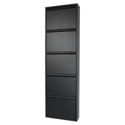 Schoenenkasten^Huisenthuis Schoenenkast Oscar-5 Zwart