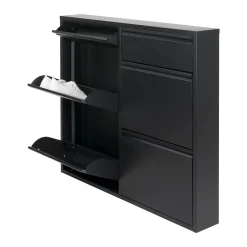 Schoenenkasten^Huisenthuis Schoenenkast Oscar-6 Zwart