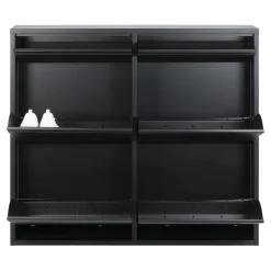 Schoenenkasten^Huisenthuis Schoenenkast Oscar-6 Zwart