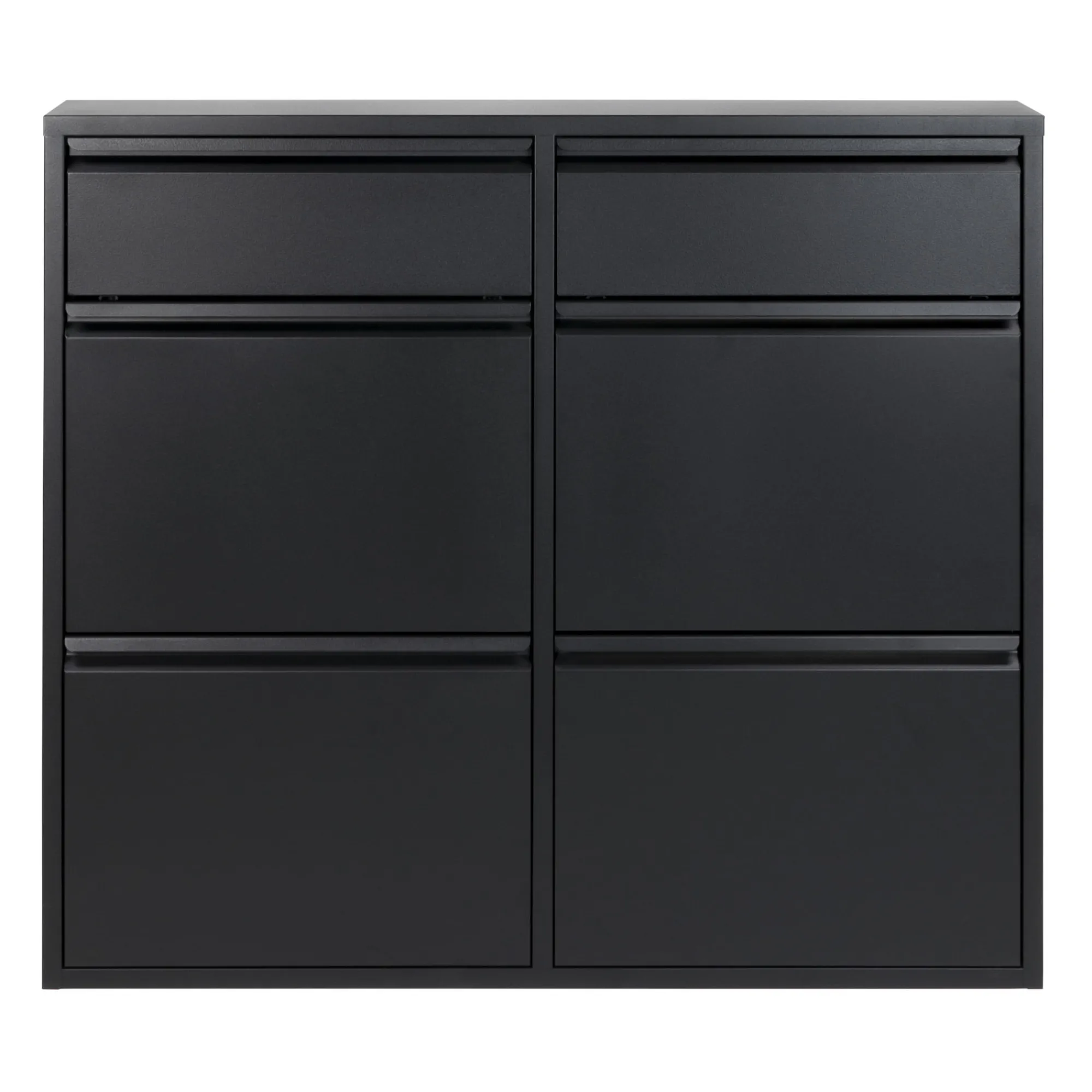 Schoenenkasten^Huisenthuis Schoenenkast Oscar-6 Zwart