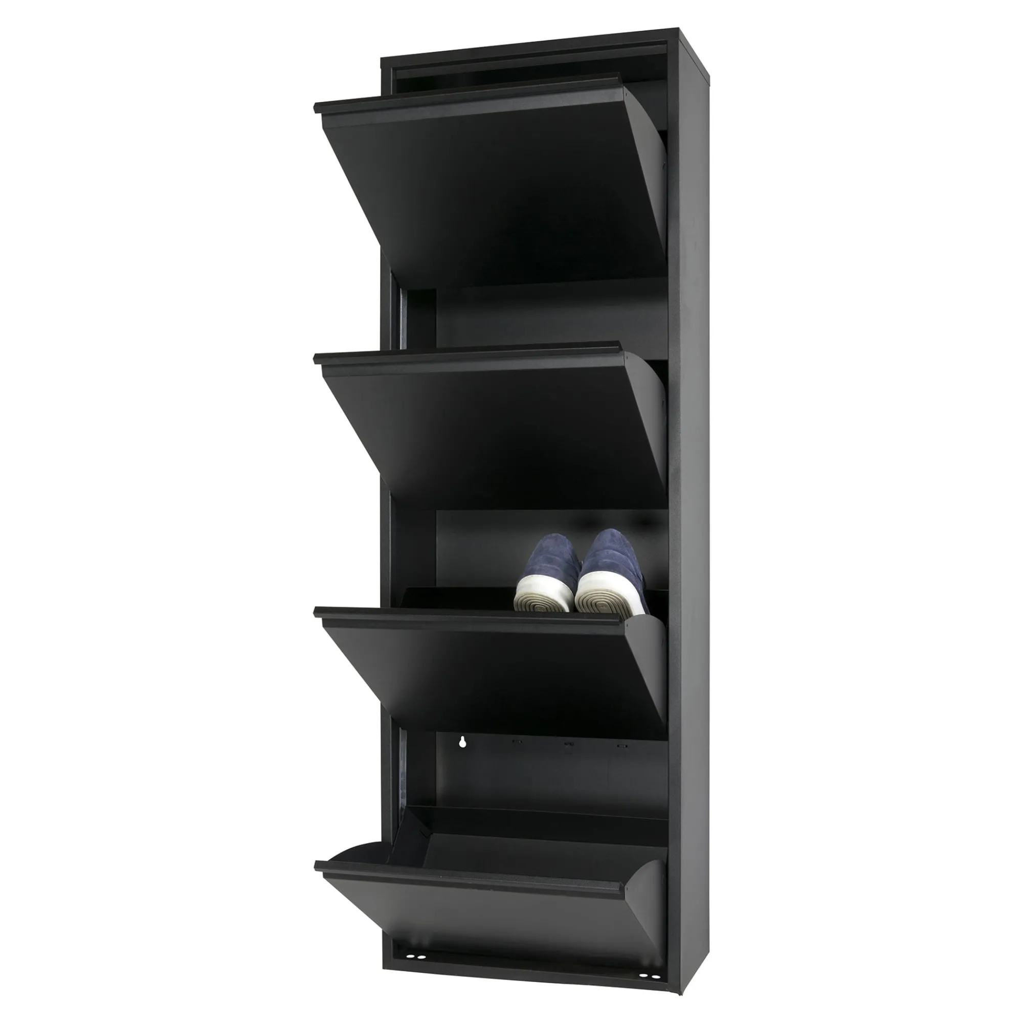 Schoenenkasten^Huisenthuis Schoenenkast Oscar-4 Zwart