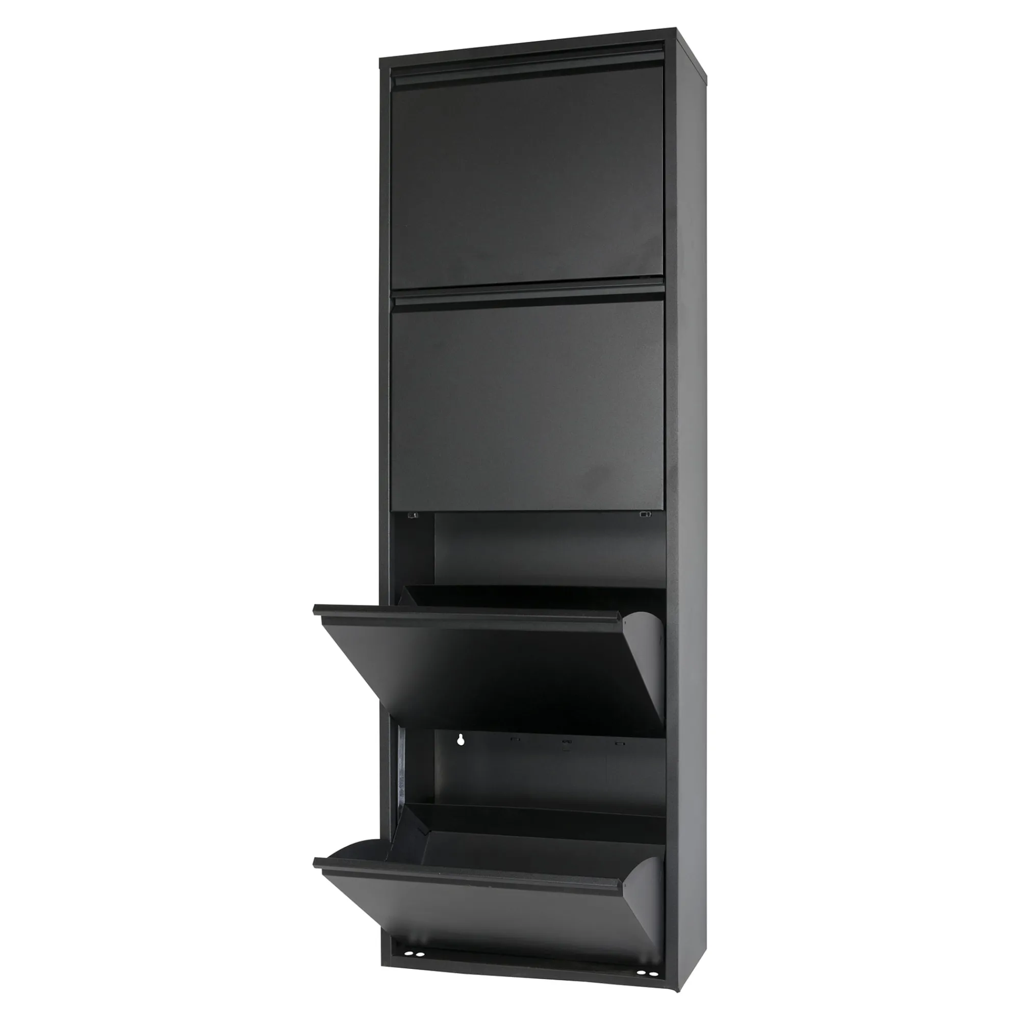Schoenenkasten^Huisenthuis Schoenenkast Oscar-4 Zwart