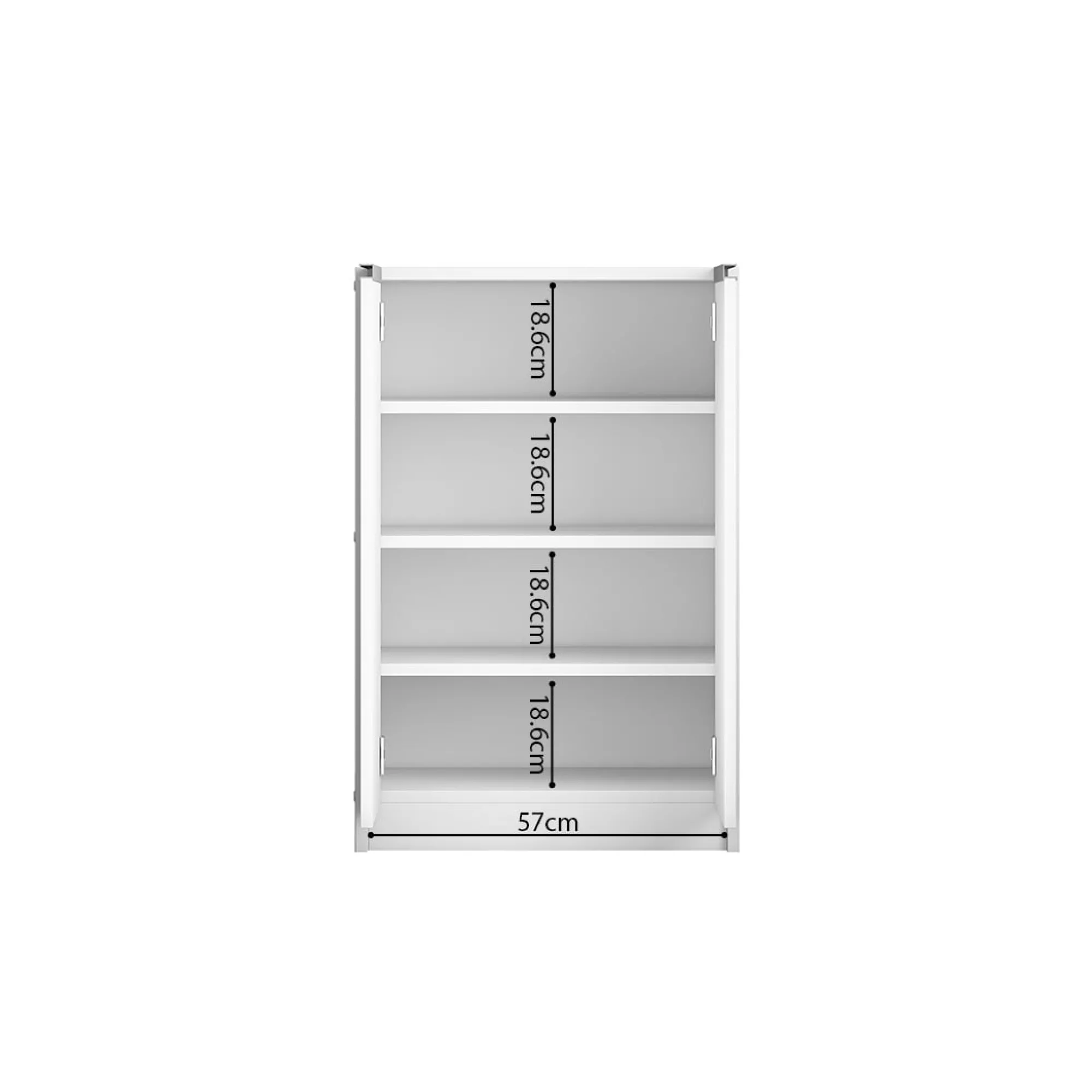 Schoenenkasten^Huisenthuis Schoenenkast Rachel 90x60x35 cm Wit