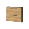 Schoenenkasten^Huisenthuis Schoenenkast Santana Grafiet Eiken 85 cm