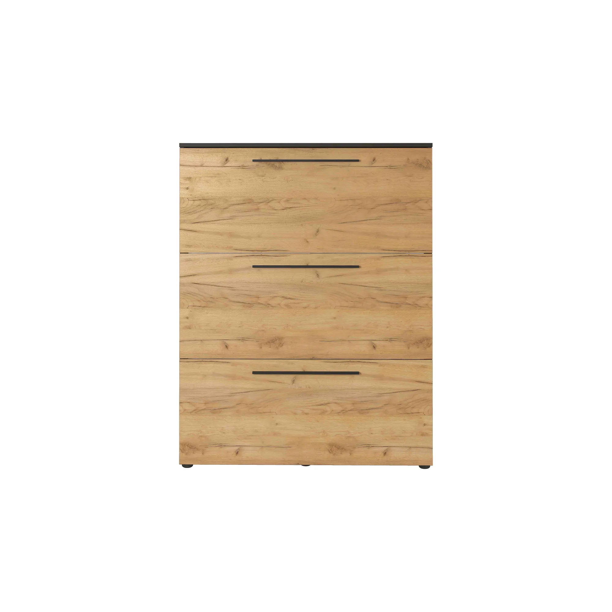 Schoenenkasten^Huisenthuis Schoenenkast Santana Grafiet Eiken 129 cm