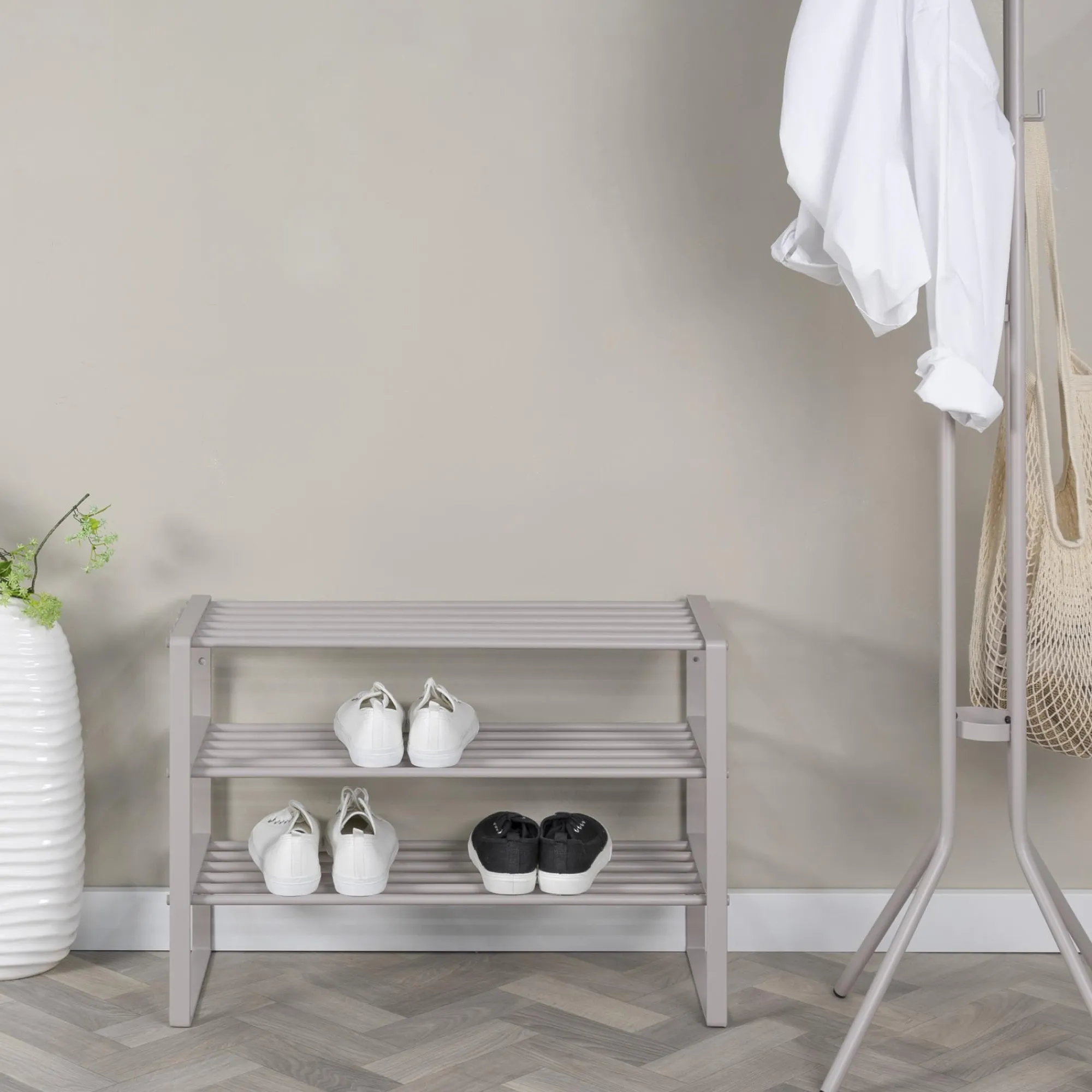 Schoenenkasten^Huisenthuis Schoenenrek Boris 70 cm Taupe
