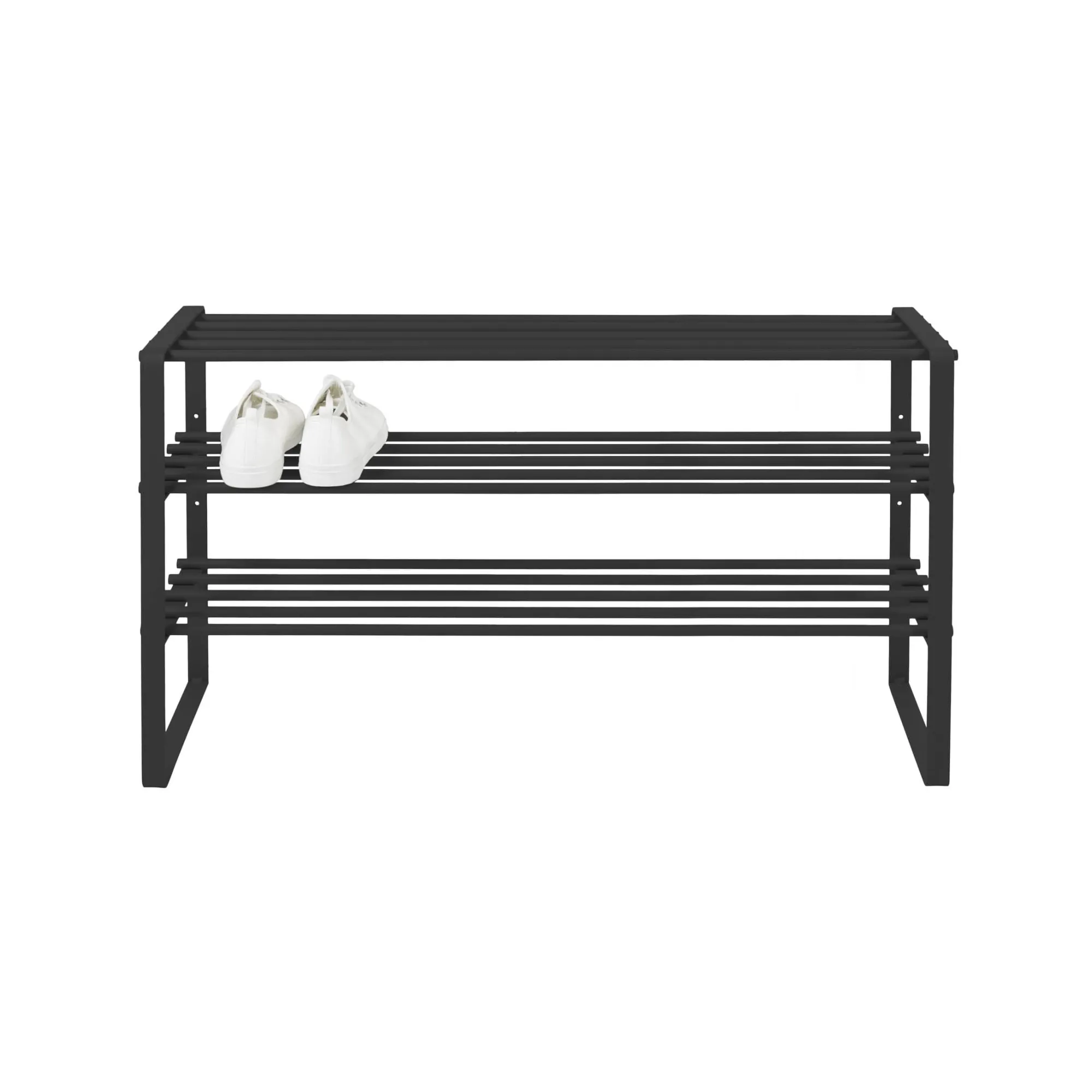 Schoenenkasten^Huisenthuis Schoenenrek Boris 100 cm Zwart