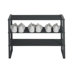 Schoenenkasten^Huisenthuis Schoenenrek Boris 70 cm Zwart
