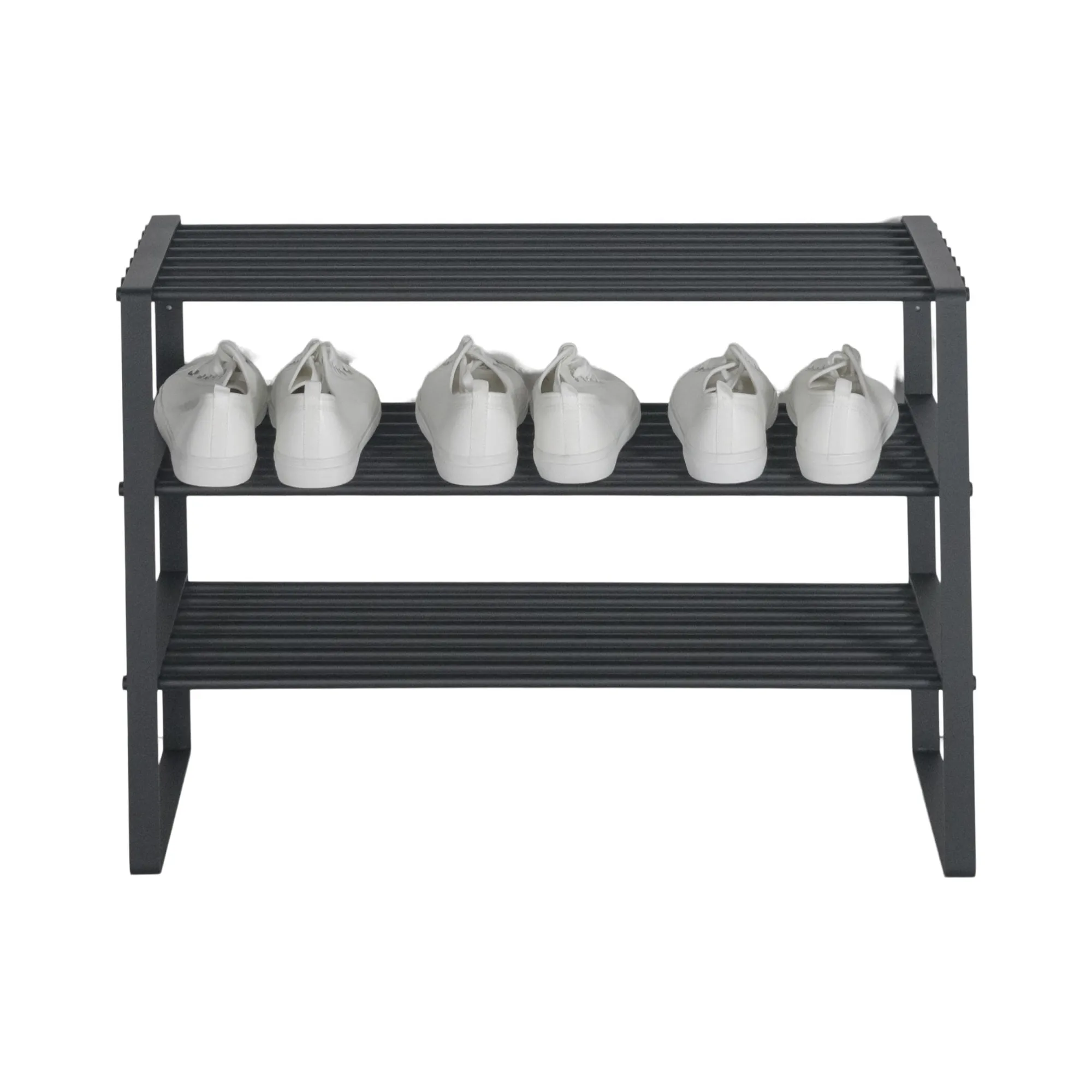Schoenenkasten^Huisenthuis Schoenenrek Boris 70 cm Zwart