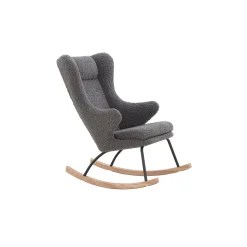 Schommelstoelen|Fauteuils^Huisenthuis Schommelstoel Amber Teddy Grijs