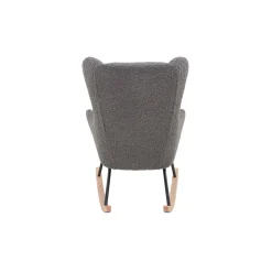 Schommelstoelen|Fauteuils^Huisenthuis Schommelstoel Amber Teddy Grijs