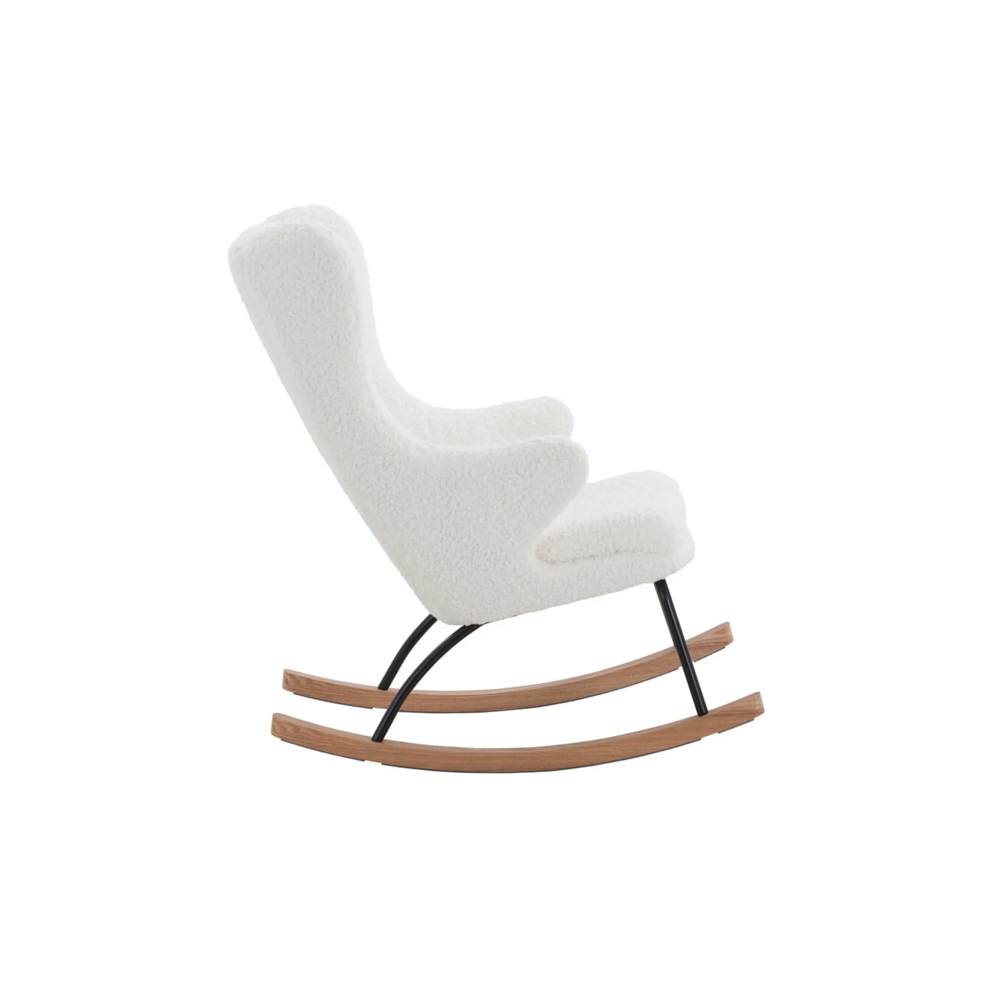 Schommelstoelen|Fauteuils^Huisenthuis Schommelstoel Amber Teddy Wit