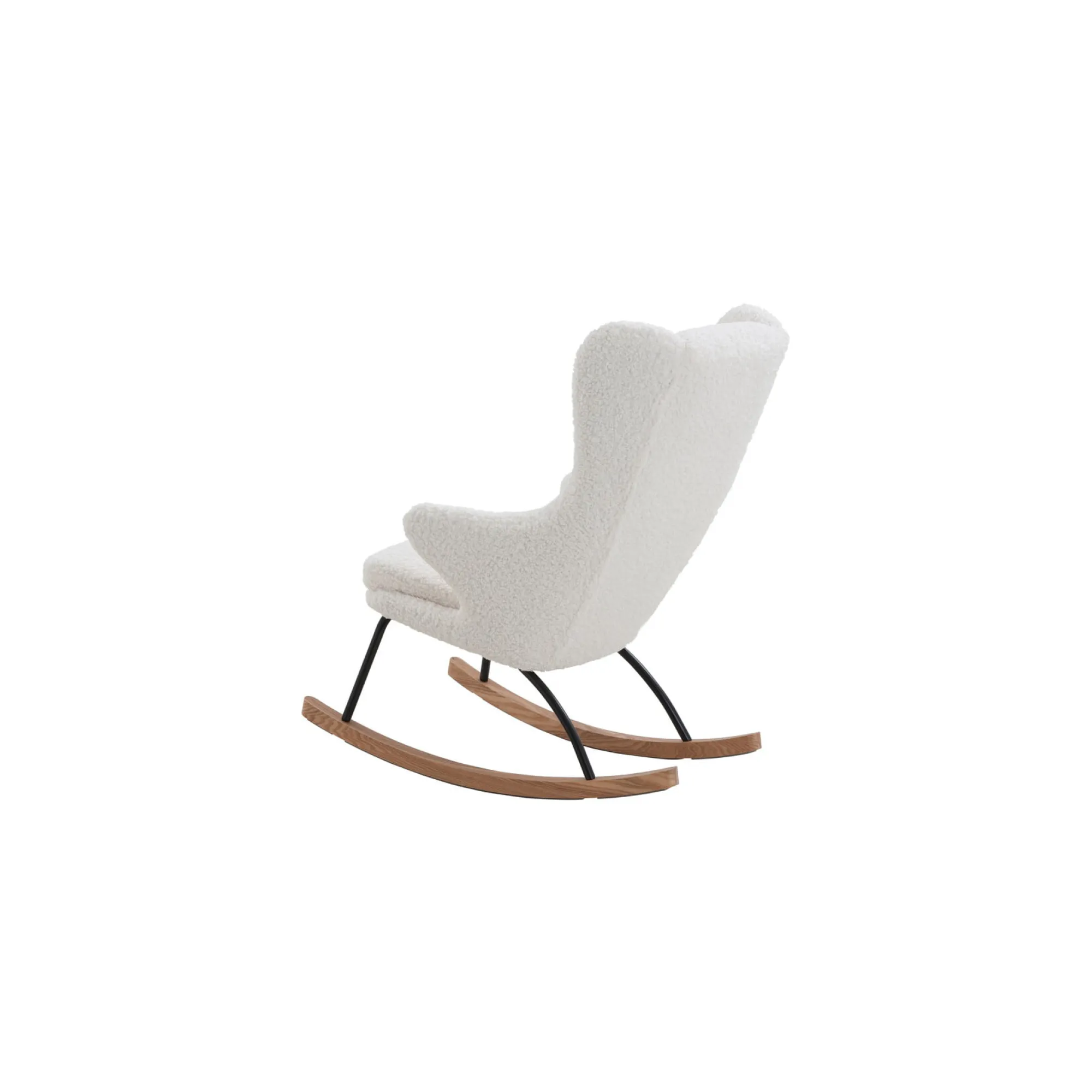 Schommelstoelen|Fauteuils^Huisenthuis Schommelstoel Amber Teddy Wit