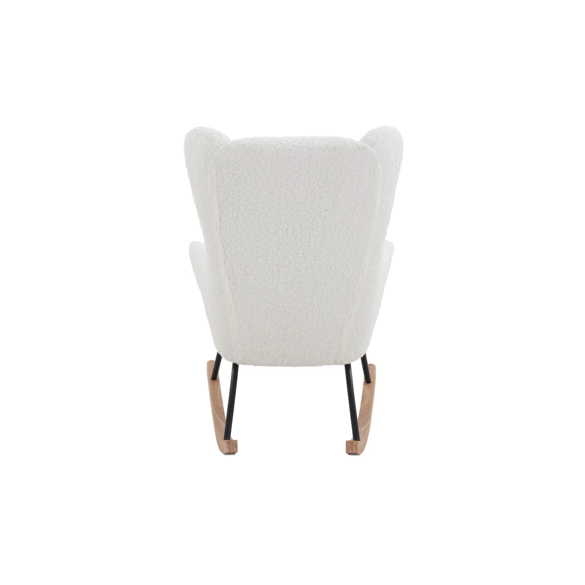 Schommelstoelen|Fauteuils^Huisenthuis Schommelstoel Amber Teddy Wit