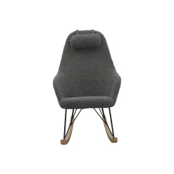 Schommelstoelen|Fauteuils^Huisenthuis Schommelstoel Dani Teddy Grijs