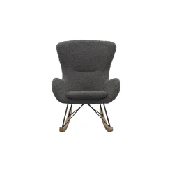 Schommelstoelen|Fauteuils^Huisenthuis Schommelstoel Hannah -Teddy Grijs