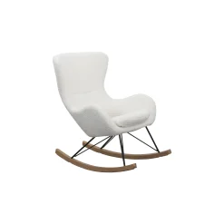 Schommelstoelen|Fauteuils^Huisenthuis Schommelstoel Hannah -Teddy Wit