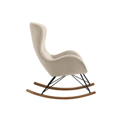 Schommelstoelen|Fauteuils^Huisenthuis Schommelstoel Maartje Teddy Beige