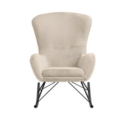 Schommelstoelen|Fauteuils^Huisenthuis Schommelstoel Pippa Teddy Beige