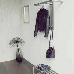 Woonaccessoires^Huisenthuis Set van 3 kledinghangers Nivo-RVS