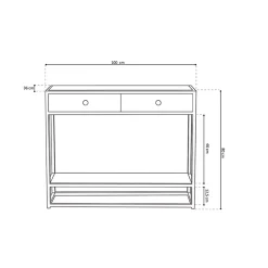 Salontafels^Huisenthuis Sidetable Lanzarote Zwart