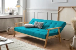 Banken^Huisenthuis Slaapbank Heidi Petrol Blauw
