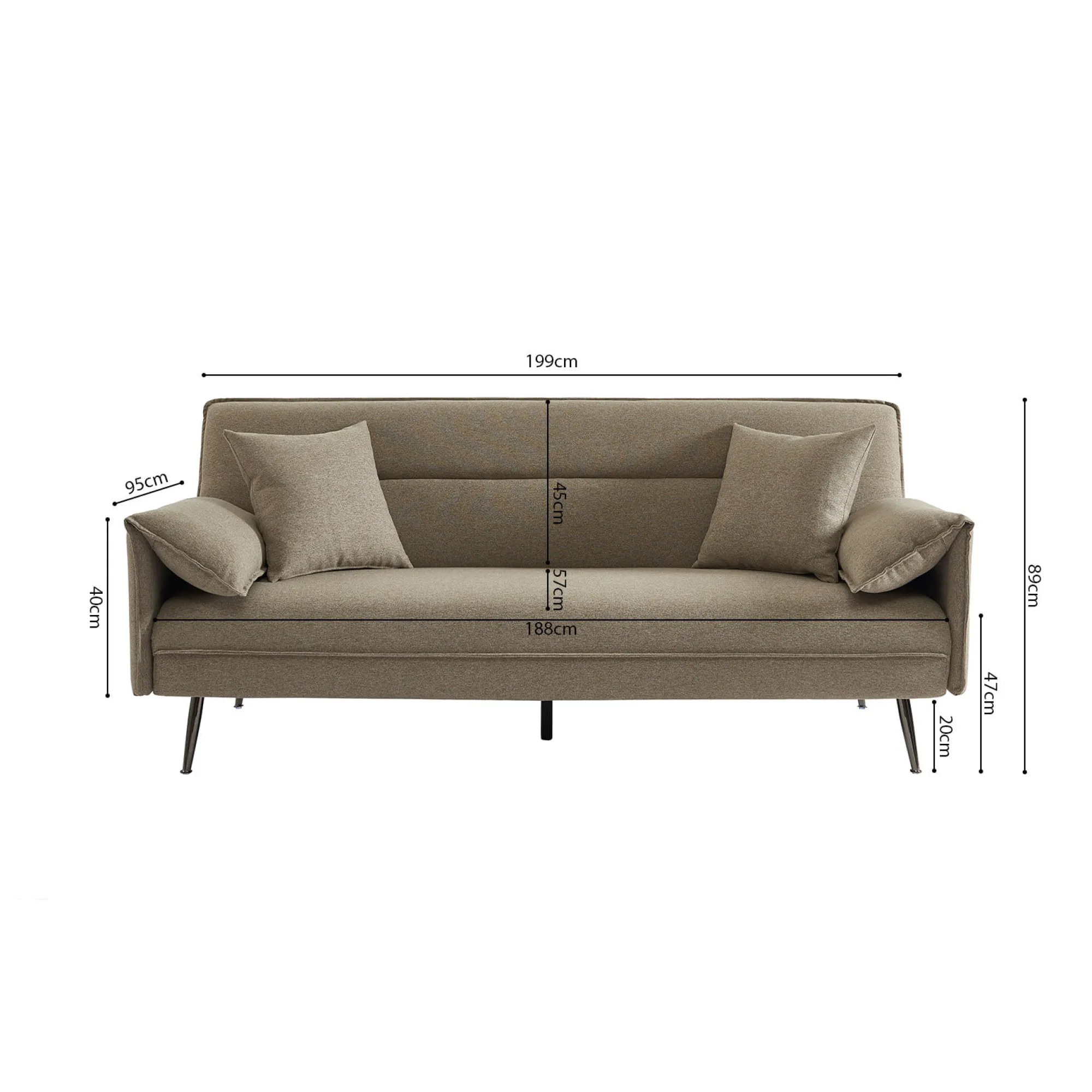 Banken^Huisenthuis Slaapbank Hidde Beige