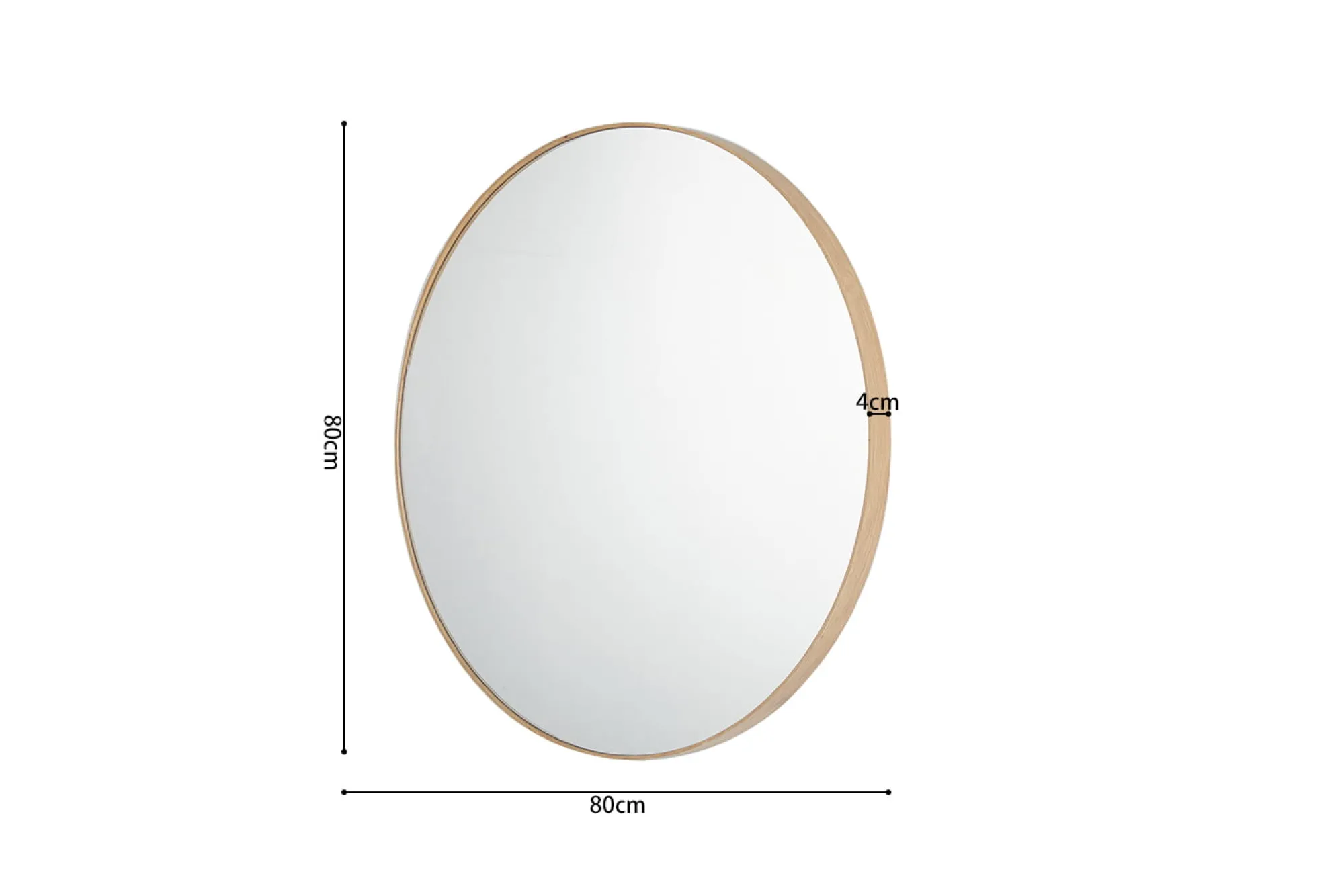 Spiegels^Huisenthuis Spiegel Odette Eiken 80 cm