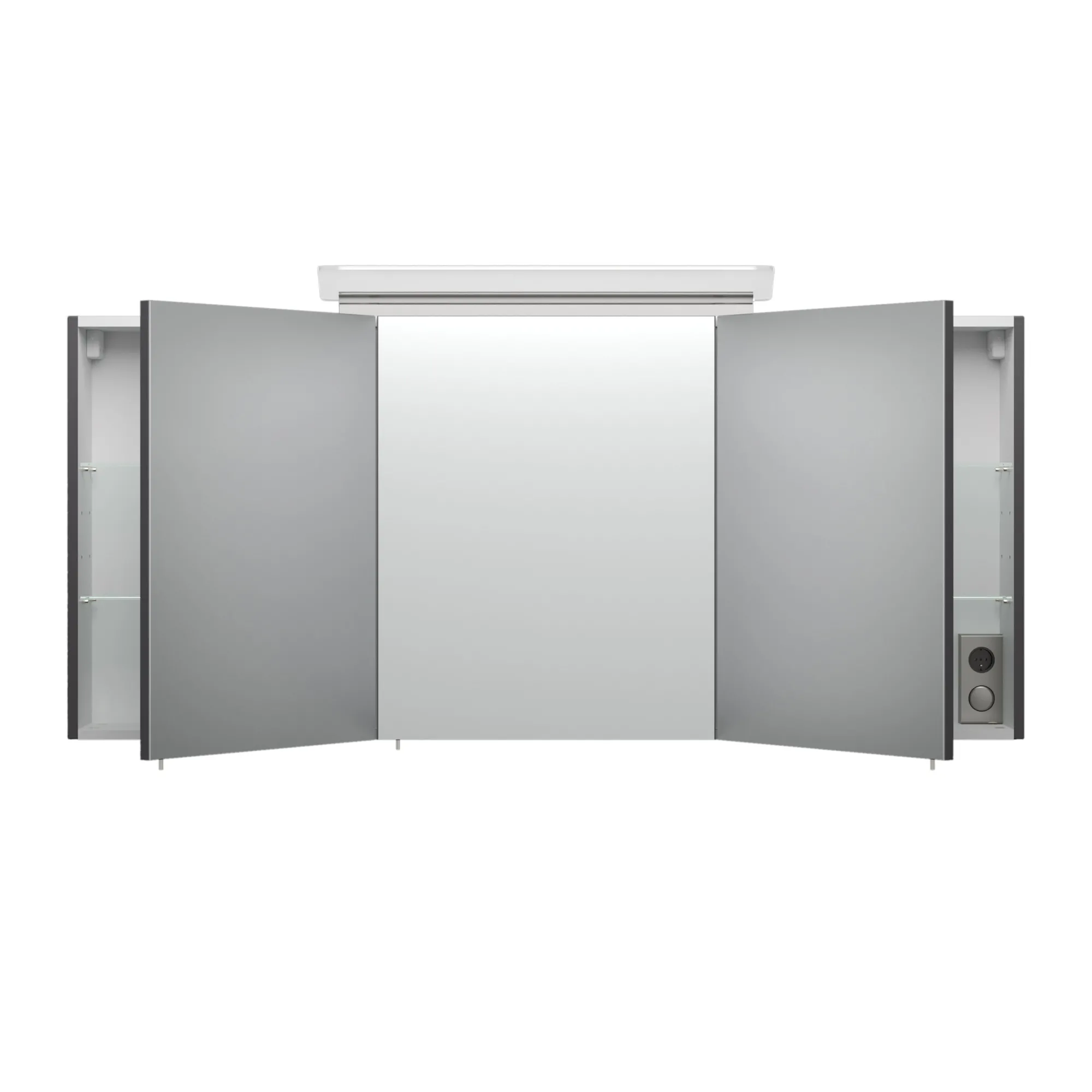 Spiegelkasten^Huisenthuis Spiegelkast Aron 140 cm Antraciet