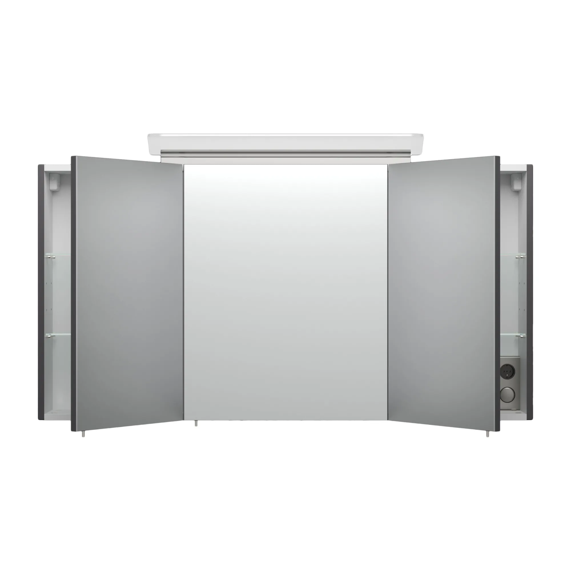Spiegelkasten^Huisenthuis Spiegelkast Aron 120 cm Antraciet