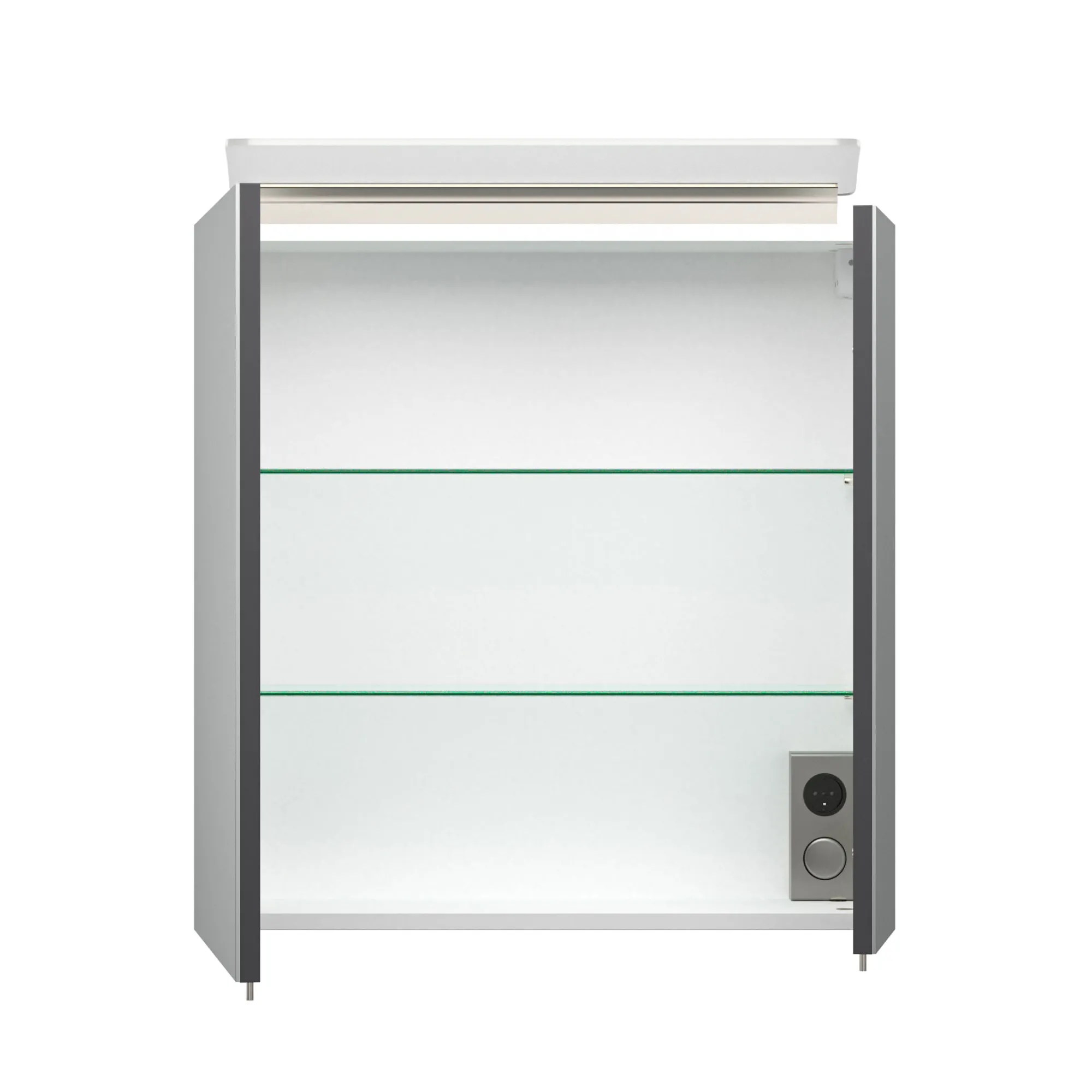 Spiegelkasten^Huisenthuis Spiegelkast Aron 60 cm Antraciet