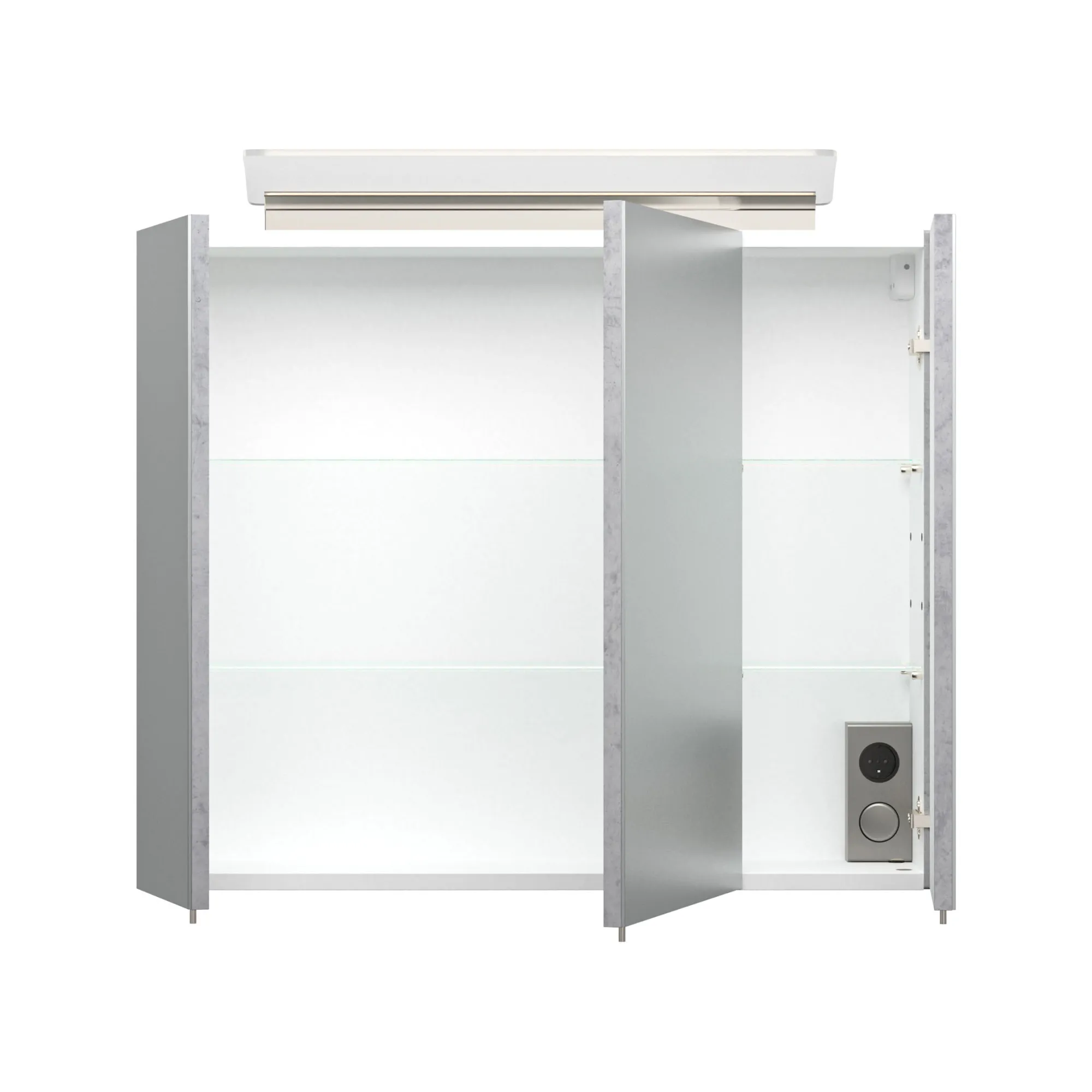 Spiegelkasten^Huisenthuis Spiegelkast Aron 75 cm Beton