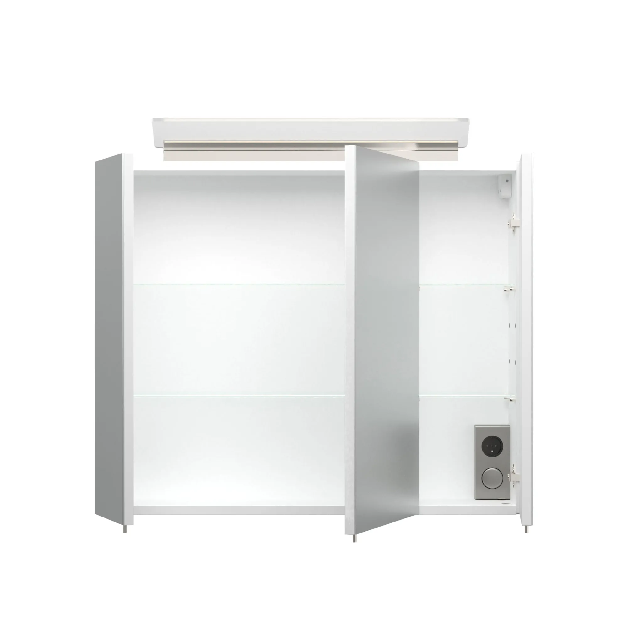 Spiegelkasten^Huisenthuis Spiegelkast Aron 75 cm Wit