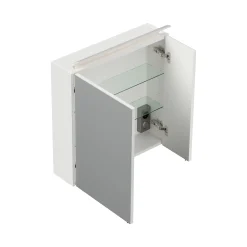 Spiegelkasten^Huisenthuis Spiegelkast Calais Hoogglans 60 cm Wit