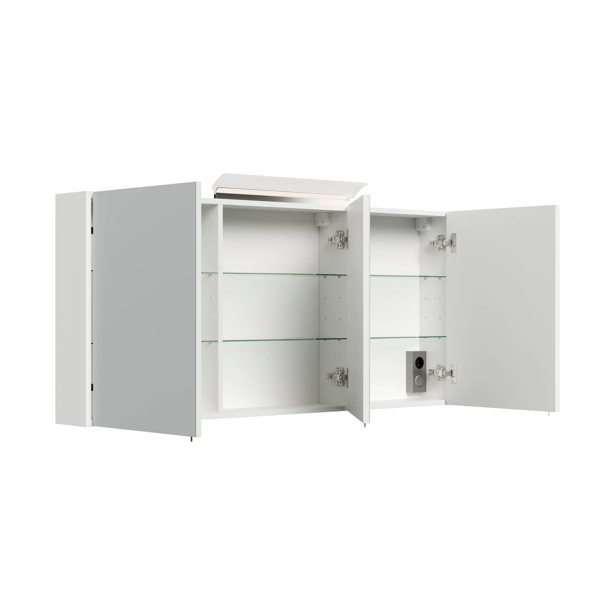 Spiegelkasten^Huisenthuis Spiegelkast Calais Hoogglans 140 cm Wit